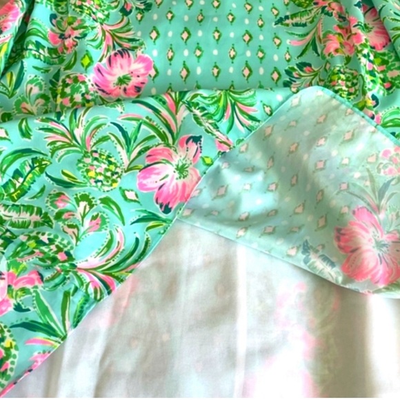 Lilly Pulitzer Size XL Barbara Sleeved Dress Oh Diamond Girl Engineered - Picture 7 of 11